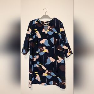 Boden Blue Abstract Flower Dress